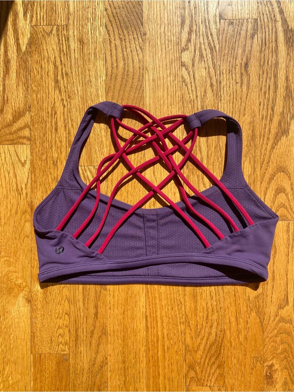 Lululemon Free To Be Bra | Purple with Pink straps | Size 8 | Light Support - Picture 2 of 4